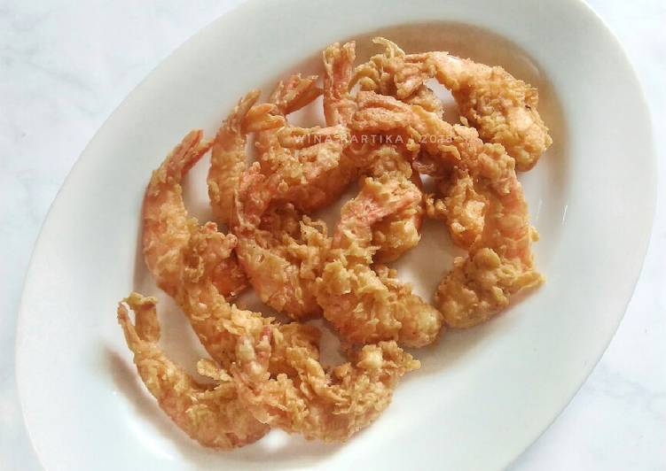 cara membuat Udang Goreng Tepung Crispy