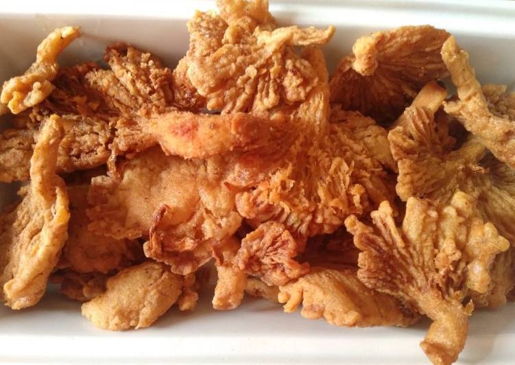 bahan dan cara membuat Jamur tiram crispy