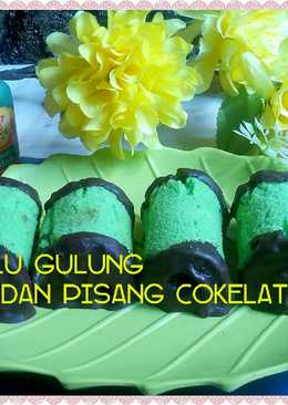 Bolu Gulung Pandan Pisang Cokelat ð delicious!!