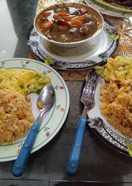 Nasi goreng omlete ala suami