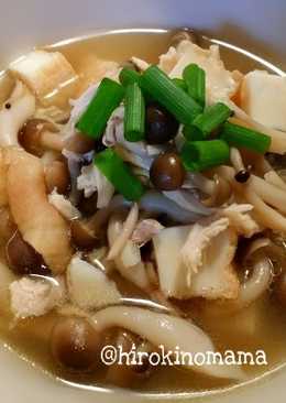 Sup ayam tahu shimeji