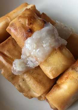 Lumpia sayur + saos bawang