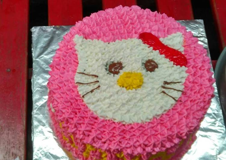 gambar untuk resep makanan Kue tart Hello kitty