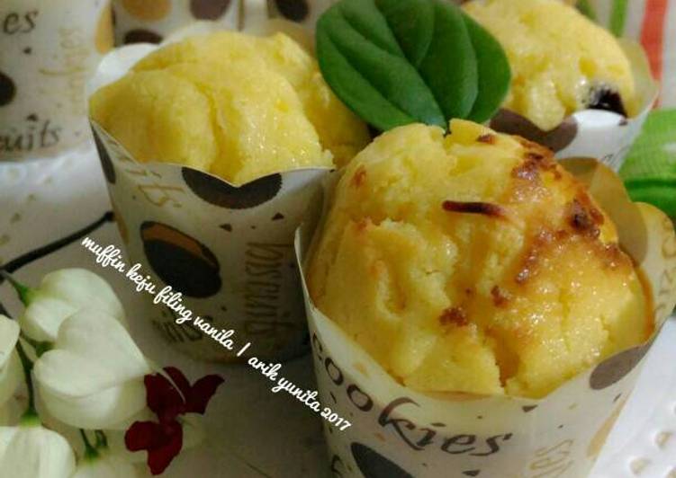 resep makanan Muffin keju filling vanila