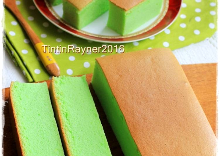 gambar untuk resep makanan Ogura Cake Pandan Super soft moist recomended