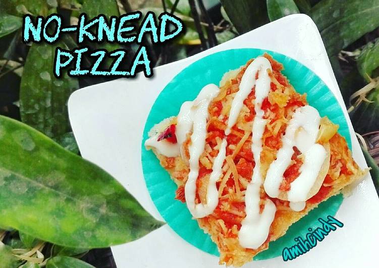 resep lengkap untuk No Knead Pizza alias Pizza Yang Ga Perlu Diulen