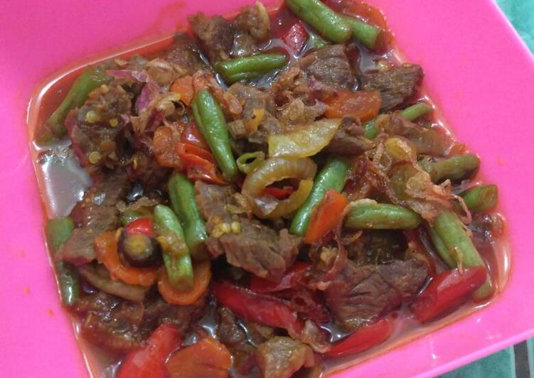 cara membuat Tumis asam-asam daging sapi