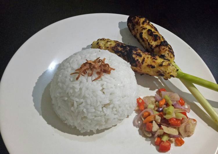 Sate Lilit Ikan Tenggiri + Sambal Matah recipe main photo