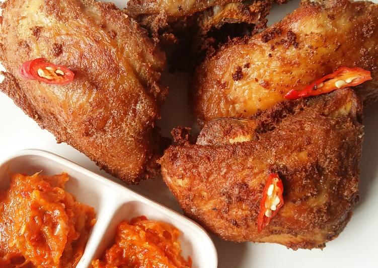 Resep Ayam Goreng Kalasan & Sambal Sedap Mantap