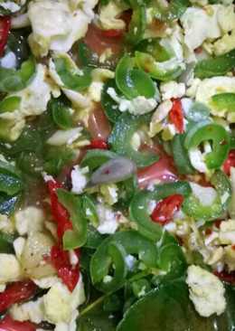 Tumis pare belut pedas manis