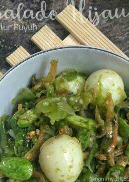 Sambalado Hijau pete teri telur puyuh