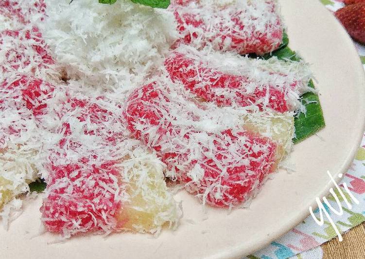 gambar untuk cara membuat Kue lapis singkong merah putih