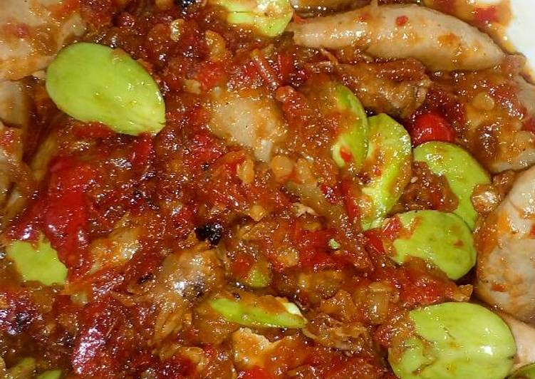 resep lengkap untuk Sambal petai cumi asin getar lidah ala mami yuuki