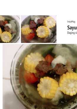 Sayur Asem kuah bening daging sapi sederahana