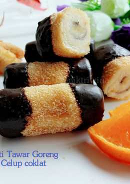 Roti Tawar Goreng Celup Coklat