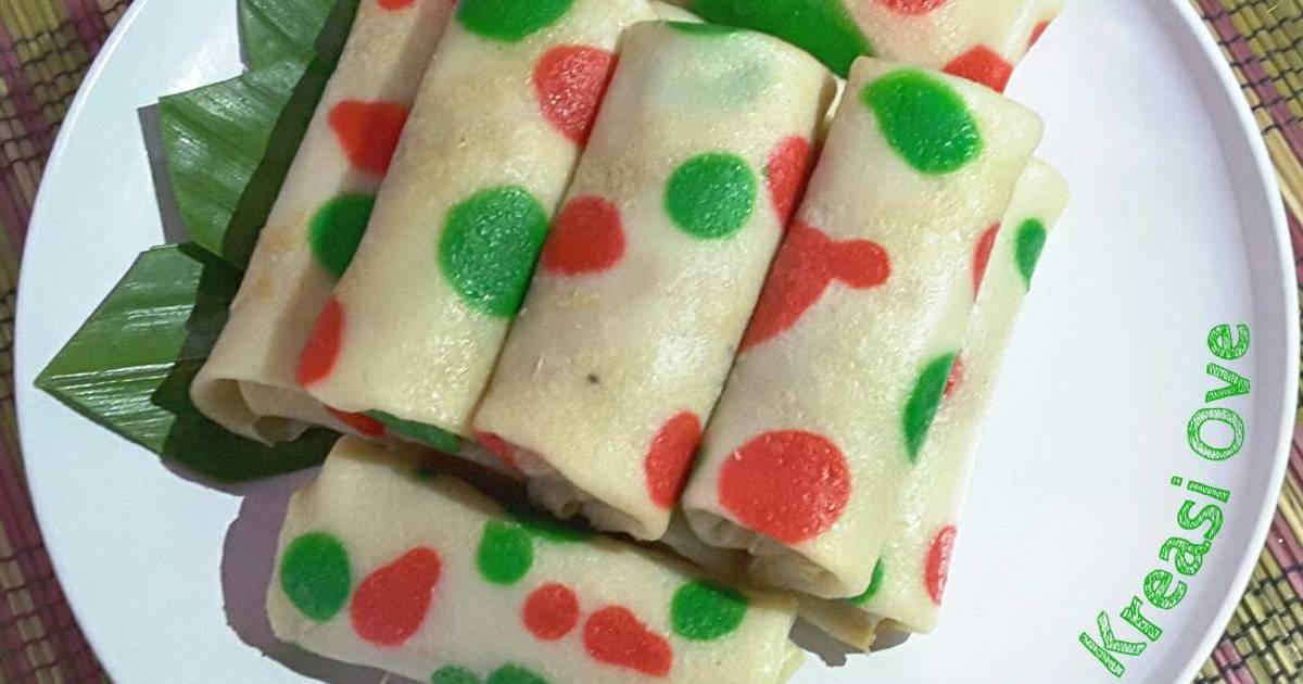 Resep Dadar gulung polka isi enten2 Resep Dadar gulung polka isi enten2