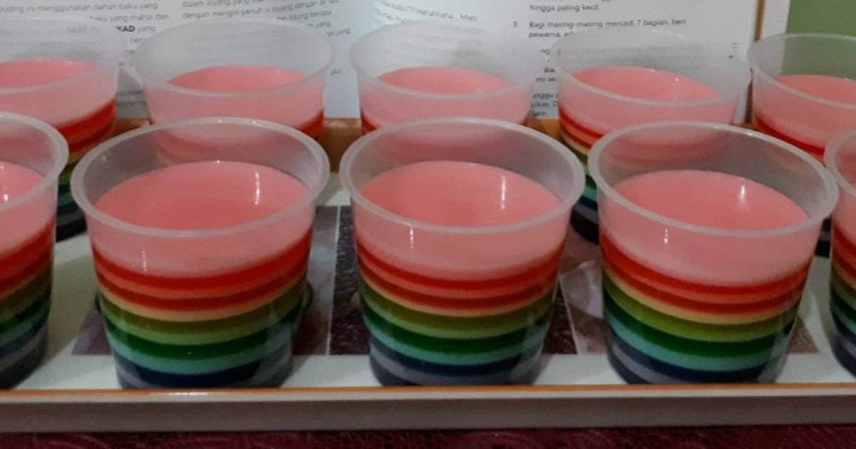 459 resep  puding  rainbow  enak dan sederhana Cookpad