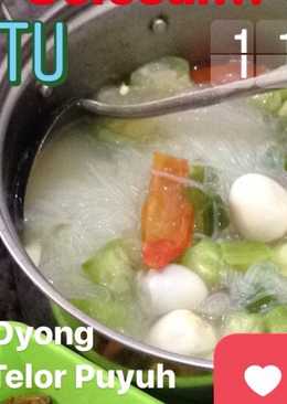 Sayur Oyong Campur Bihun dan telur puyuh