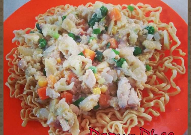 resep Tamie capcay Express (mie goreng siram cap cay kuah)