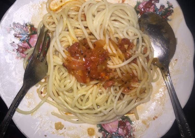 gambar untuk cara membuat Spaghetti homemade