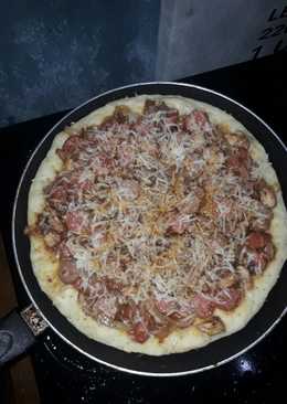 Pizza Teflon keju sosis ayam