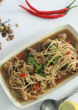 Tumis Ceker Jamur Enoki