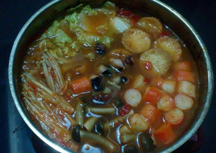 Resep Suki seafood kuah tomyam