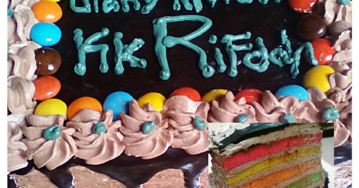 Resep Rainbow cake ultah