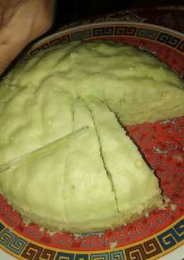 Bolu pandan kukus agar2 hijau tanpa pengembang