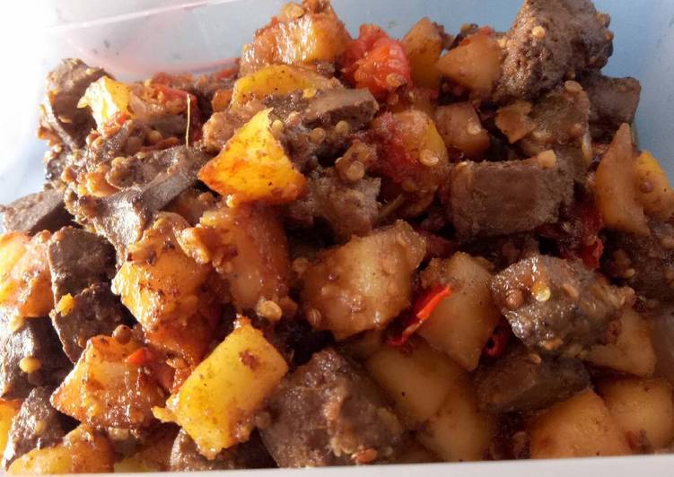 resep makanan Sambal Goreng Kentang Ati Sapi pedas