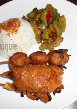 Sate jamur & Bakso Bakar