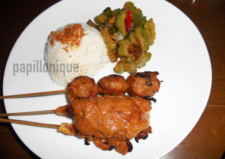 bahan dan cara membuat Sate jamur & Bakso Bakar