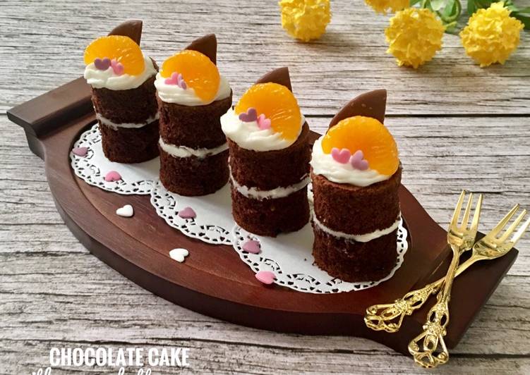 resep masakan Chocolate Cake dgn orange buttercream