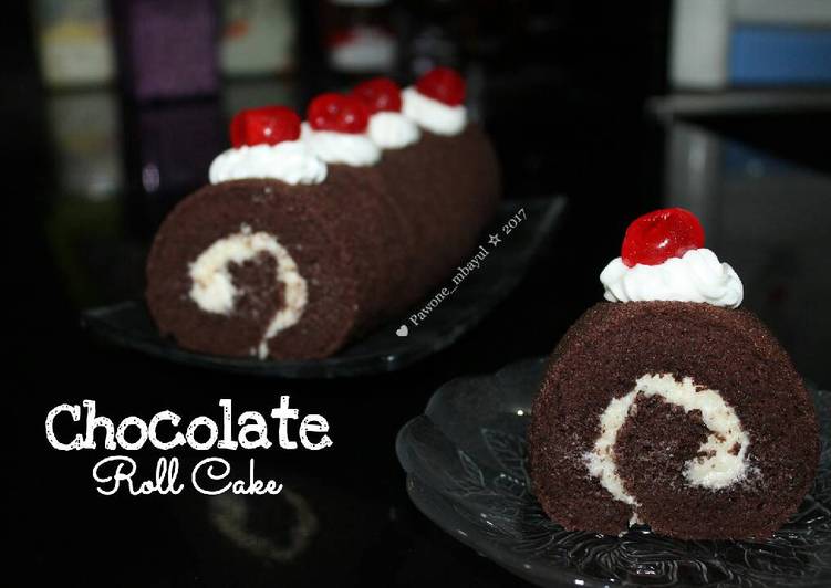 bahan dan cara membuat Chocolate Roll Cake