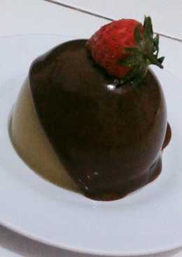 Puding ubi cilembu with fla coklat