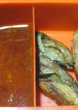 Terong & tempe goreng kuah cuko {kuah pempek}