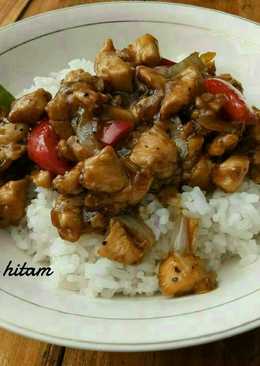 Ayam lada hitam ala resto