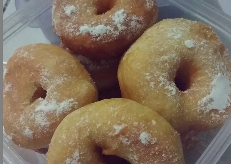 cara membuat Donat lembut rasa sayang sederhana