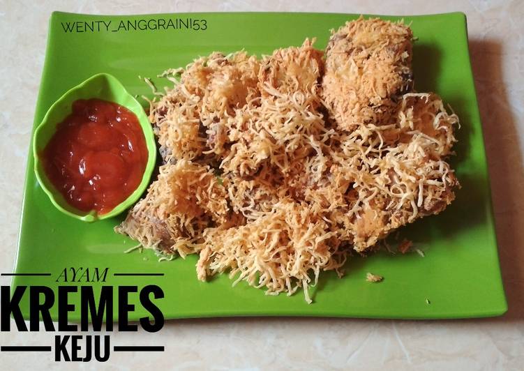 gambar untuk cara membuat Ayam Kremes Keju bukan ayam goreng tepung! (menu diet) low carb