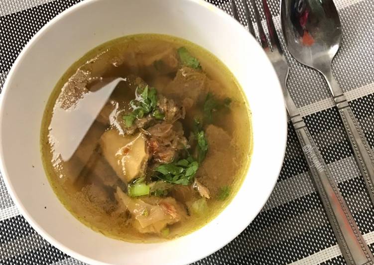 resep lengkap untuk Soto Sulung Daging Sapi dan Babat