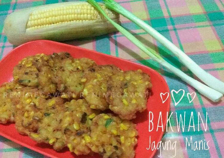 bahan dan cara membuat Bakwan Jagung Manis Praktis #BantuMantenBaru