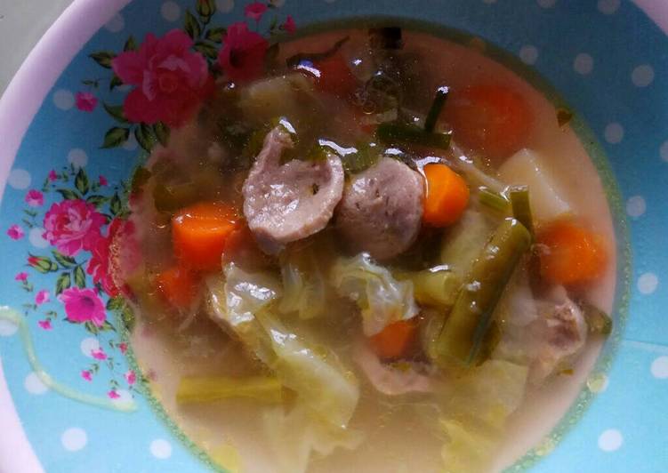 Resep Sayur sop bakso