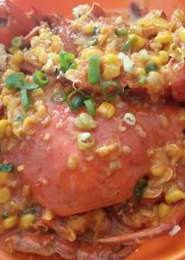 Kepiting pedas manis + jagung cream ala saiaa ^^