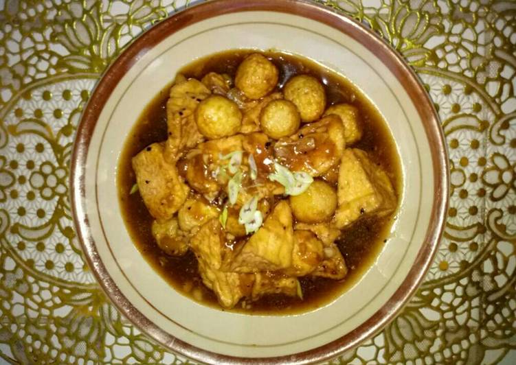 resep lengkap untuk Tahu Telur Puyuh Bumbu Lada Hitam