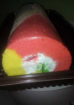 Bolu gulung rainbow