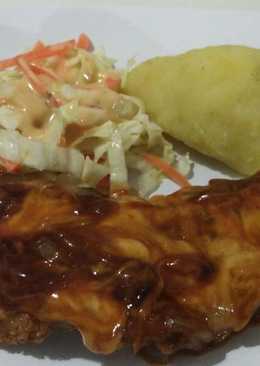 Chicken katsu with moza