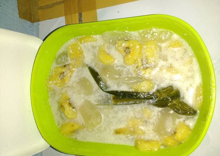 cara membuat Kolak pisang susu