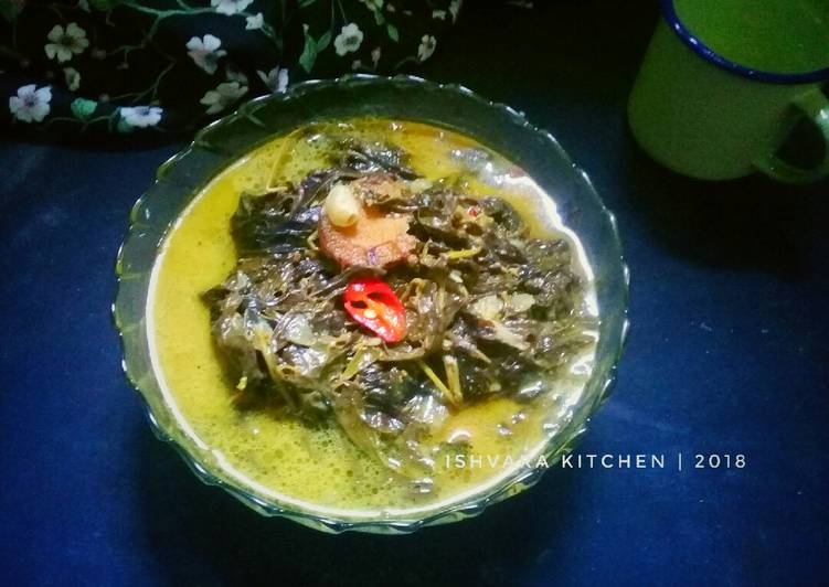 resep lengkap untuk Gulai daun singkong