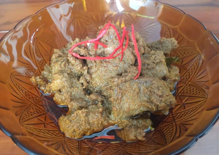 bahan dan cara membuat Rendang daging sapi simple