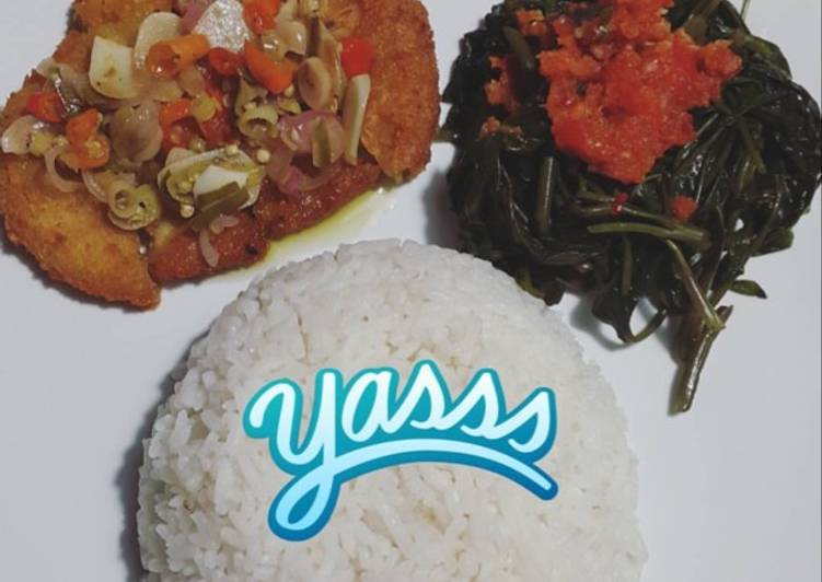 resep masakan Plecing Kangkung & Sambal Matah